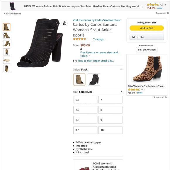 Carlos Santana Scout ankle Bootie - Picture 8 of 8